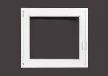 PVC raam draai kiep b90xh80 cm wit, Ophalen of Verzenden, Gevelraam of Ruit