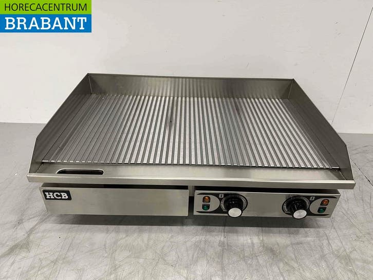 RVS Grillplaat Bakplaat Geribbeld 73 cm 400V Horeca, Articles professionnels, Horeca | Équipement de cuisine, Enlèvement ou Envoi