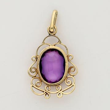 Pendentif - 14 carats Or jaune - 5.25ct. tw. Saphir