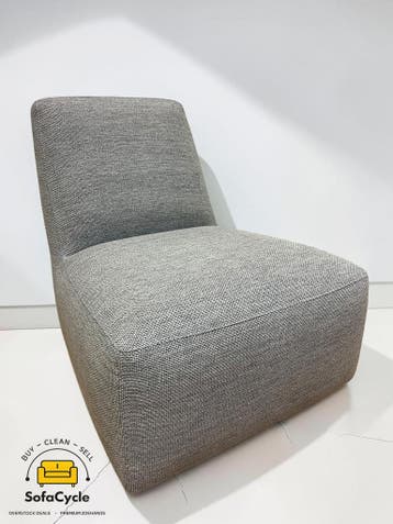 Koozo Robin Junior fauteuil grijs met poef – tweedehands, Verzenden, Nieuw