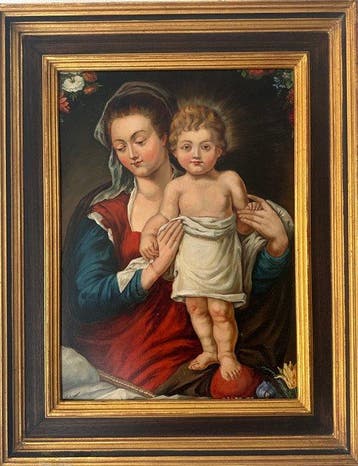 École néerlandaise (XIX) - Madonna con bambino