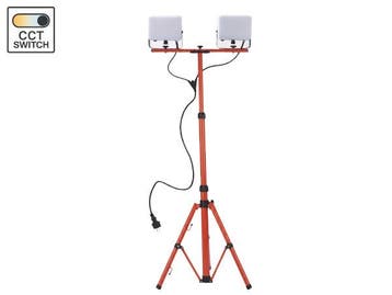 Veiling - 2x Werklamp 2x50W LED 3in1 kleur CCT Breedstraaler, Nieuw