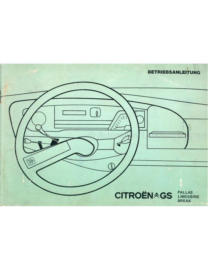 1976 CITROEN GS INSTRUCTIEBOEKJE DUITS, Autos : Divers, Modes d'emploi & Notices d'utilisation, Enlèvement ou Envoi