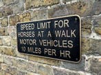 Snelheidslimiet voor paarden - Reclamebord - Gietijzer
