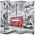 vidaXL Kamerscherm inklapbaar Londen bus 200x170 cm zwart en, Verzenden, Nieuw