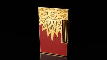 Dupont - Ligne 2 Soleil Rare Pattern Vintage gas Lighter -