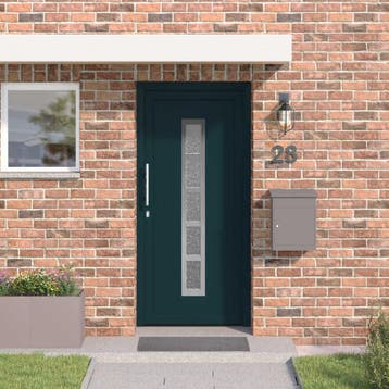 vidaXL Voordeur 98 x 208 cm PVC Antracietkleurig, Verzenden