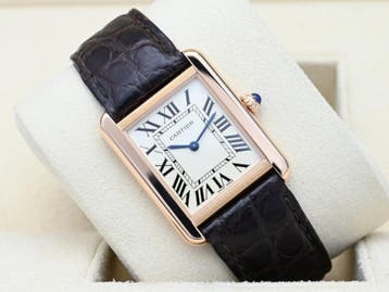 Cartier Tank Solo Ref. W5200024 Year 2024 (Box & Papers), Ophalen of Verzenden, Polshorloge