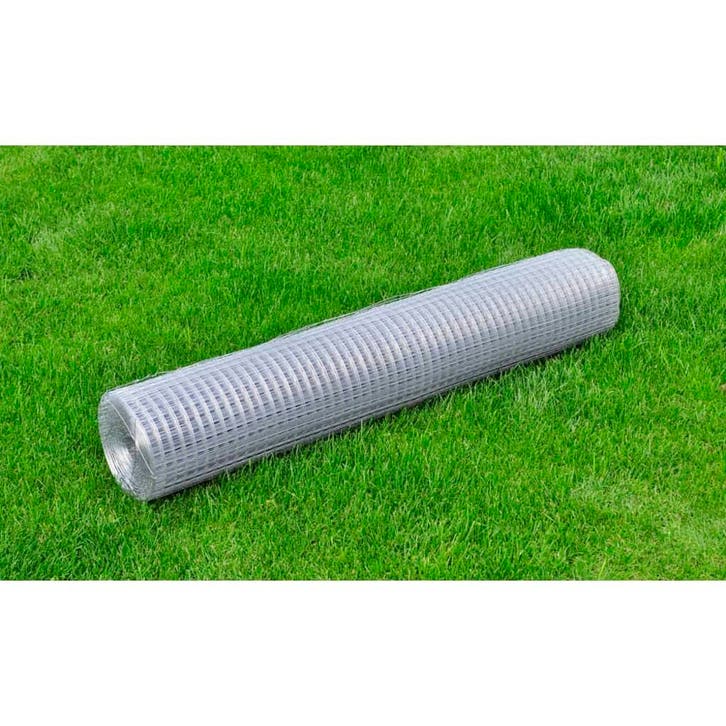 vidaXL Kippengaas 10x1 m gegalvaniseerd staal zilverkleurig, Tuin en Terras, Tuinhekken en Hekwerk, Nieuw, Verzenden
