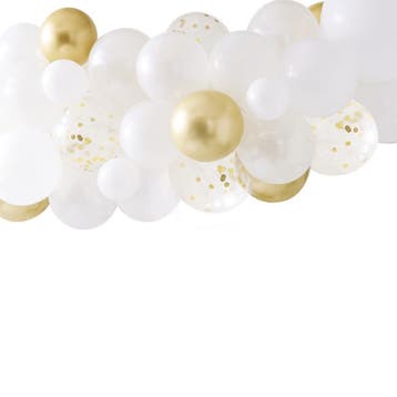 Ballonnenboog Goud/ Wit Zelf Maken Set, Verzenden, Nieuw