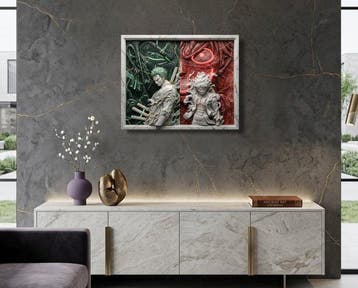 Makayhos - [Canvas] Crimson Emerald – Kintsugi Bond, Nieuw