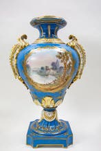 Sèvres style - Vaas - Porselein - Dubbel merk