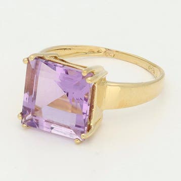 Bague - 18 carats Or jaune Améthyste, Bijoux, Sacs & Beauté