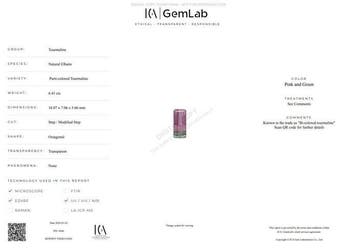1 pcs Groen, Roze Toermalijn - 6.41 ct - nternational