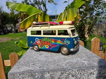 Decoratief ornament - Flower Power Bus - Hippie