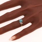 Zonder minimumprijs - Ring - 18 karaat Geel goud - Diamant -, Nieuw