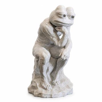 sculptuur, Contemporary Thinking Frog Sculpture Modern Home