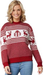 2dekans | Dressforfun Kersttrui Winterwonderland rood-wit, Diversen, Ophalen of Verzenden, Nieuw