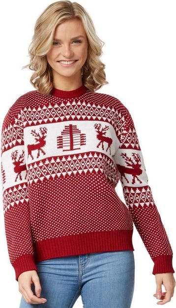 2dekans | Dressforfun Kersttrui Winterwonderland rood-wit, Ophalen of Verzenden, Nieuw