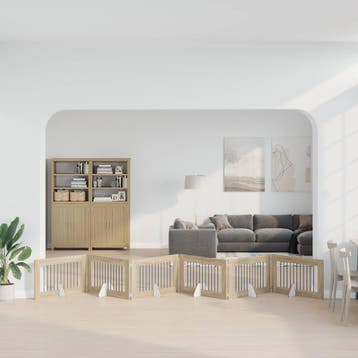 vidaXL Opvouwbaar hondenhekje met standaards 6 st Sonoma, Animaux & Accessoires, Verzenden