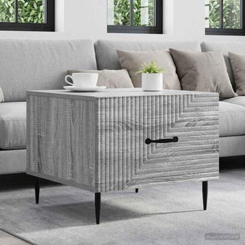 vidaXL Salontafel met lade Grijs sonoma 49 x 50 x 40 cm, Verzenden