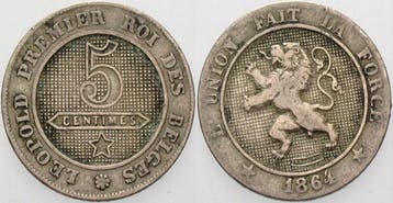 5 Centimes 1894 Belgie-koenigreich Leopold I 1831-1865, Verzenden, België