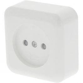 Q-LINK wandcontactdoos 1-voudig polarwit | Opbouw met kinder, Doe-het-zelf en Bouw, Verzenden, Nieuw