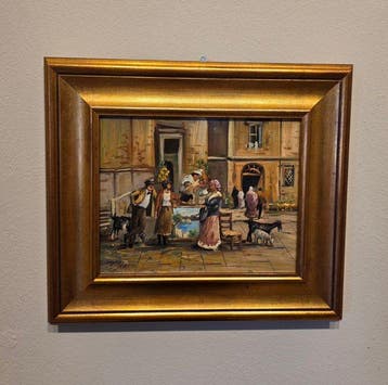 Italiaanse school (XX) - Piazza del mercato