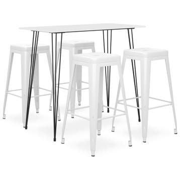 vidaXL 5-delige Barset wit, Verzenden