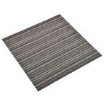 vidaXL Tapijt 20 pcs Gestreept Antraciet 50 x 50 cm 100%, Verzenden