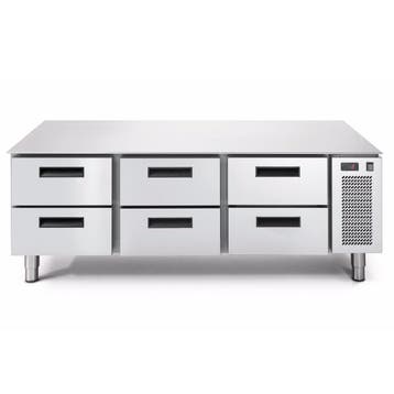 Koelwerkbank | LINEAR | Laag Model | 250L | 6 Laden (1/1, Verzenden, Nieuw in verpakking