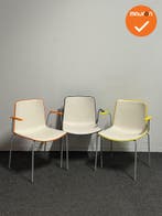 Kantinestoel Pedraili Tweet- Wit met gekleurde rand - Set va, Vergader- of Presentatieruimte, Ophalen of Verzenden, Gebruikt, Stoel