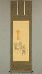 Samurai Procession - with signature Kinen  - Japan, Antiquités & Art