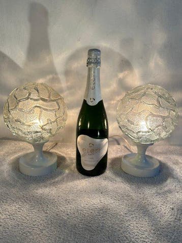 Tafellamp - Space Age - Glas, Metaal, Kunststof - Twee