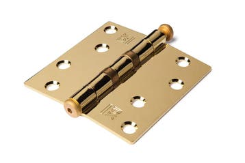 Kogellagerscharnier 89x89mm rechte hoeken RVS vermessingd..., Ophalen of Verzenden, Nieuw, Scharnier