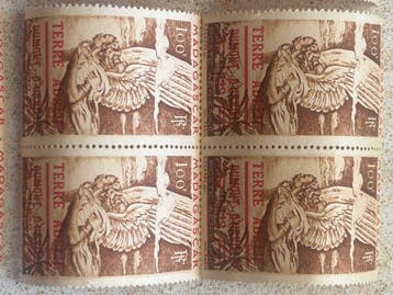Madagaskar 1948/1948 - Zeldzame postzegels - TAAF PA1 -, Gestempeld