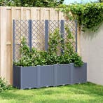 vidaXL Plantenbak met latwerk 160x40x140 cm polypropeen, Verzenden, Nieuw