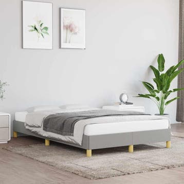 vidaXL Bedframe zonder matras 120x200 cm stof lichtgrijs, Verzenden