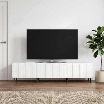 vidaXL TV Kast met lade Hoogglans Wit 147 x 34,5 x 32 cm, Verzenden