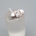 Argent, Art déco, cristal de roche (testé) - Bague, Antiquités & Art