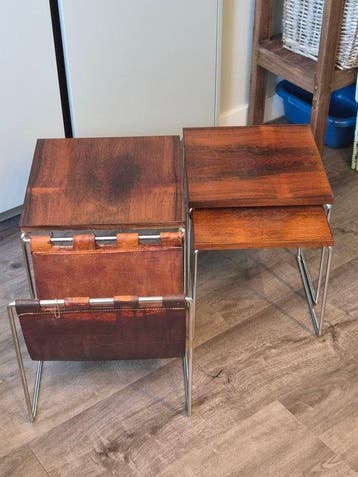 Van Elderen / Brabantia - Set bijzettafels (3) - Palissander