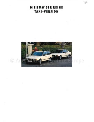 1992 BMW 5 SERIE TAXI BROCHURE DUITS