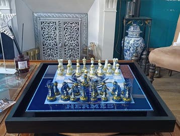 Dominique Kleiner - Échiquier d’Art Premium – « Bleu Royal »