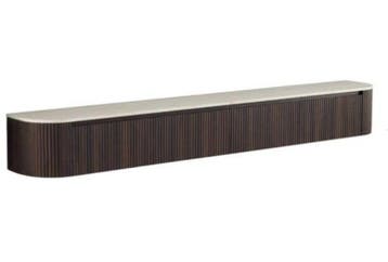 TM TV Meubel Curved - Bruin - Gebogen zijkant 240 x 40 x 43, Verzenden, Nieuw