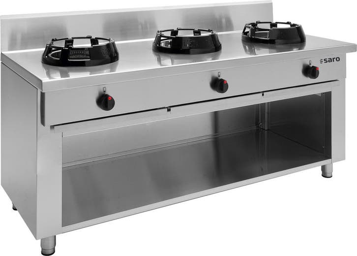 Wokbrander | Gas | 3 Brander | 3x 21kW | 1800x700x850(h)mm, Articles professionnels, Horeca | Équipement de cuisine, Envoi
