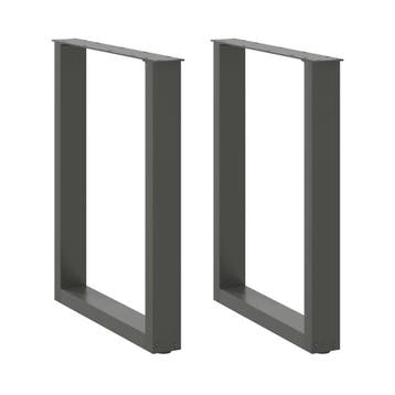 vidaXL Eettafelpoten 2 st U-vormig 70x(72-73) cm staal, Verzenden, Nieuw