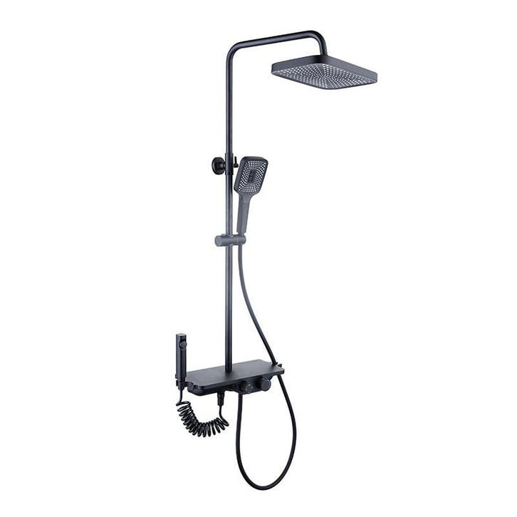Doucheset Zwart | Massief Messing | Premium | OP=OP, Doe-het-zelf en Bouw, Sanitair, Nieuw, Inox, Douche, Ophalen of Verzenden