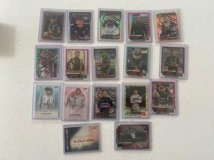 Topps Chrome Max Verstappen, Charles Leclerc, Lando Norris -, Collections, Autocollants