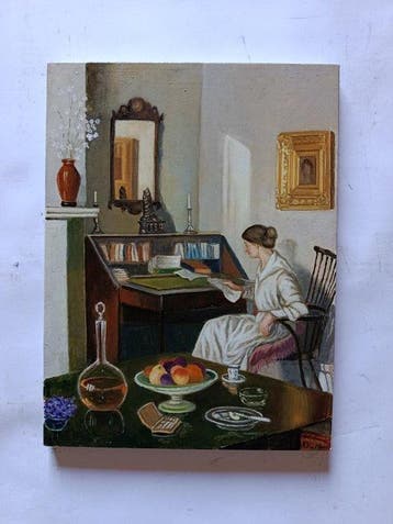 A. Della Valle (XX), da Carl Vilhelm - La lettera, Antiek en Kunst