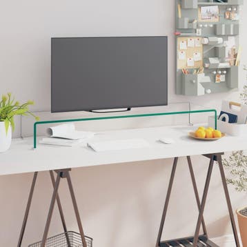 vidaXL TV-meubel/monitorverhoger transparant 100x30x13 cm, Verzenden